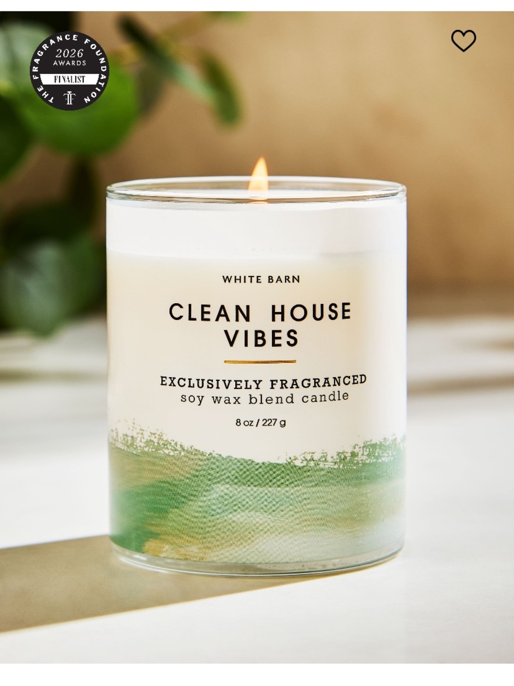 2/$20 “CLEAN HOUSE VIBES” Single Wick Candle by B&BW / WB, 8 oz / 227 g, NWT